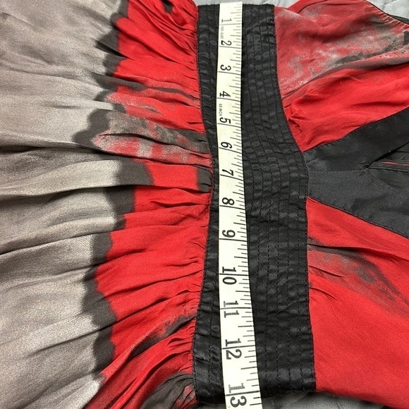 ZARA WOMAN gray sleeveless dress A-line skirt size S gray, black and red color - Picture 14 of 16